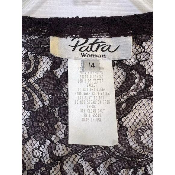 NWT VTG Patra Sheer Lace Long Sleeve Jacket Top Women's 14 Purple - Picture 5 of 15